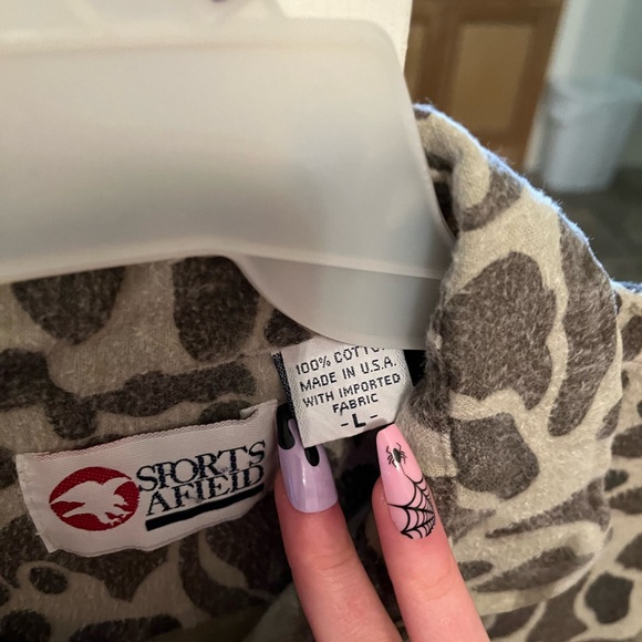 Vintage men’s sports afield long sleeve button top - Picture 3 of 11